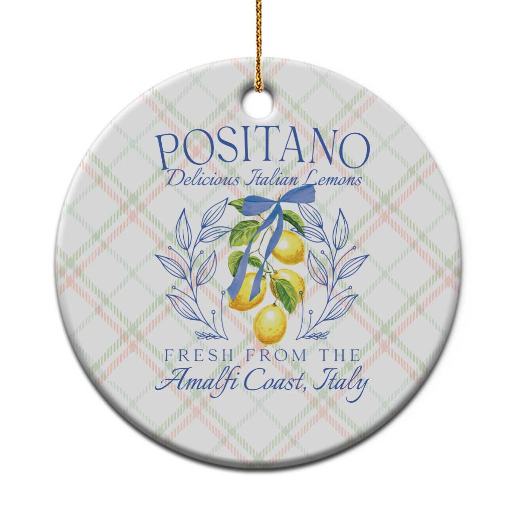 Positano Italy Ceramic Ornament Amalfi Coast Italian Lemons Town Italy Vacation TS10 1pc Christmas Plaid Print Your Wear