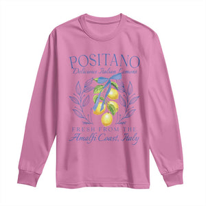 Positano Italy Long Sleeve Shirt Amalfi Coast Italian Lemons Town Italy Vacation TS10 Azalea Print Your Wear