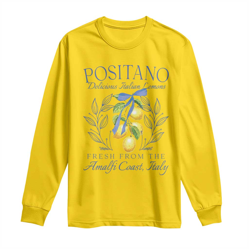 Positano Italy Long Sleeve Shirt Amalfi Coast Italian Lemons Town Italy Vacation TS10 Daisy Print Your Wear