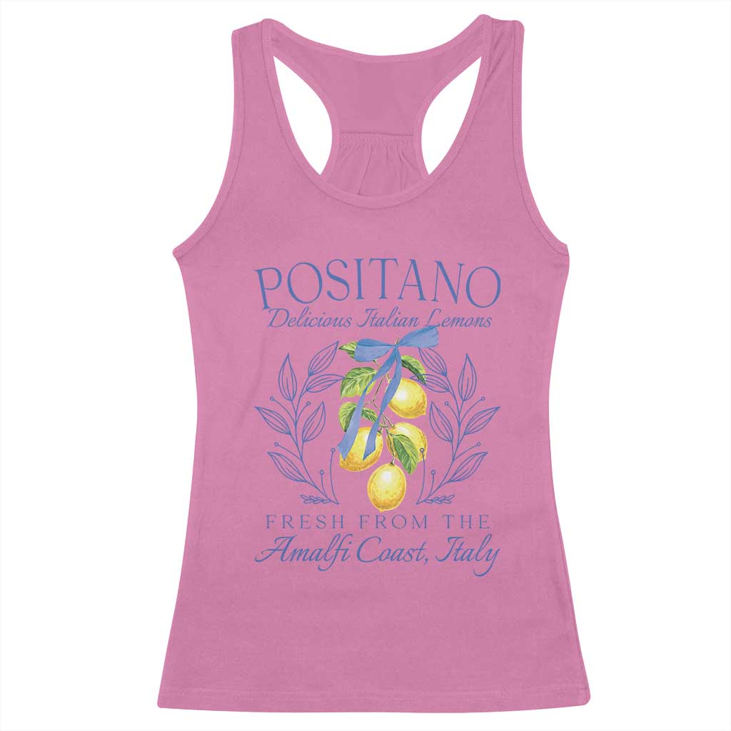 Positano Italy Racerback Tank Top Amalfi Coast Italian Lemons Town Italy Vacation TS10 Azalea Print Your Wear