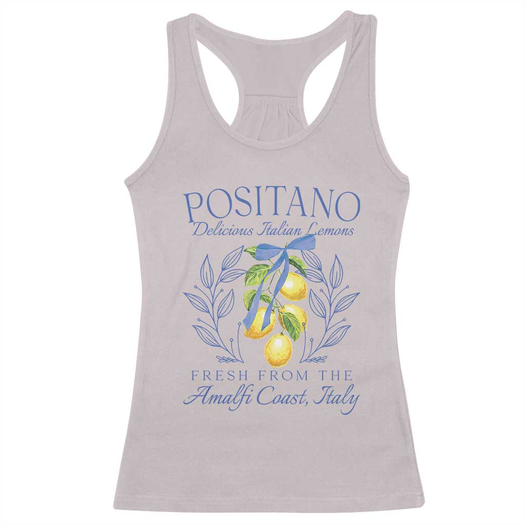 Positano Italy Racerback Tank Top Amalfi Coast Italian Lemons Town Italy Vacation TS10 Ice Gray Print Your Wear