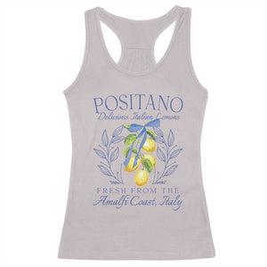Positano Italy Racerback Tank Top Amalfi Coast Italian Lemons Town Italy Vacation TS10 Ice Gray Print Your Wear