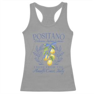 Positano Italy Racerback Tank Top Amalfi Coast Italian Lemons Town Italy Vacation TS10 Sport Gray Print Your Wear