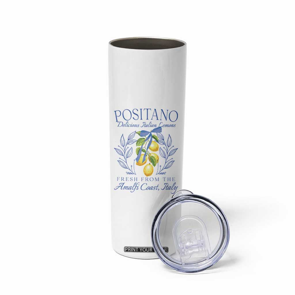 Positano Italy Skinny Tumbler Amalfi Coast Italian Lemons Town Italy Vacation TS10 Print Your Wear