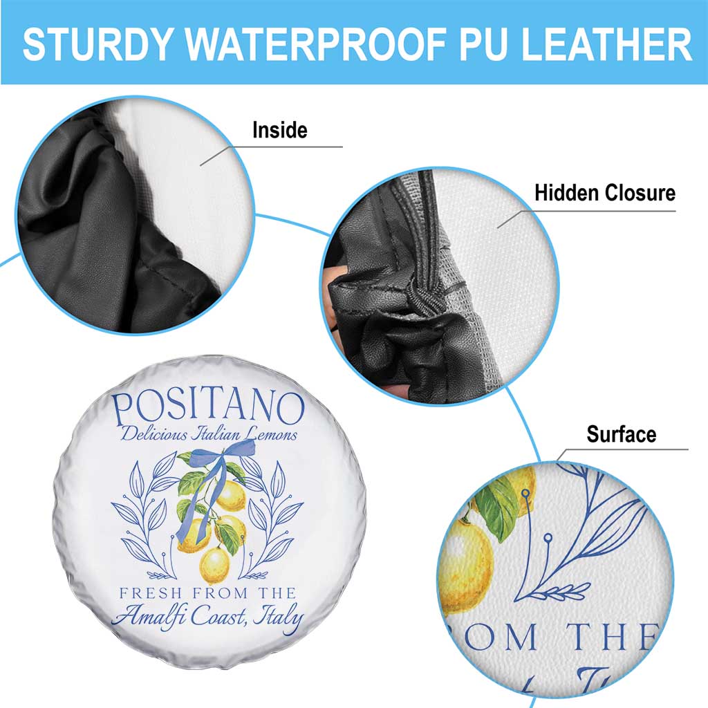 Positano Italy Spare Tire Cover Amalfi Coast Italian Lemons Town Italy Vacation TS10 Print Your Wear