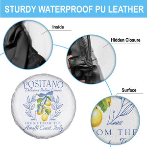 Positano Italy Spare Tire Cover Amalfi Coast Italian Lemons Town Italy Vacation TS10 Print Your Wear