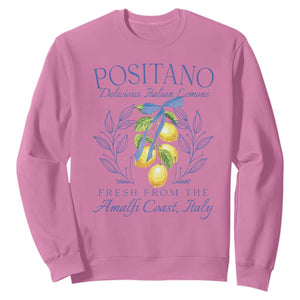 Positano Italy Sweatshirt Amalfi Coast Italian Lemons Town Italy Vacation TS10 Azalea Print Your Wear