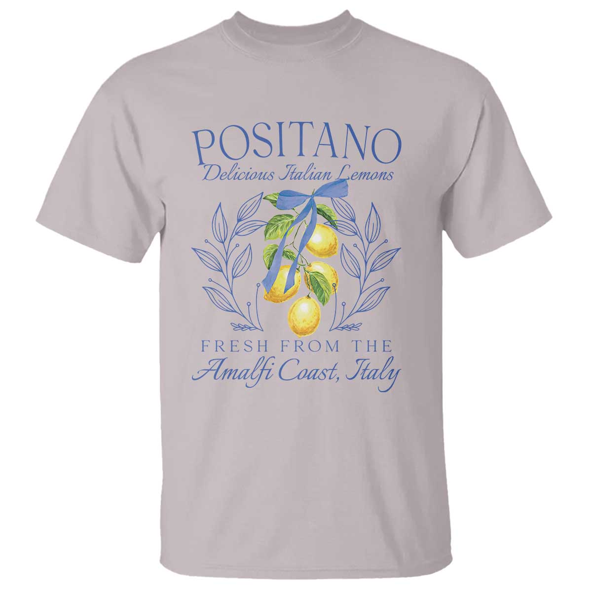 Positano Italy T Shirt Amalfi Coast Italian Lemons Town Italy Vacation TS10 Ice Gray Print Your Wear