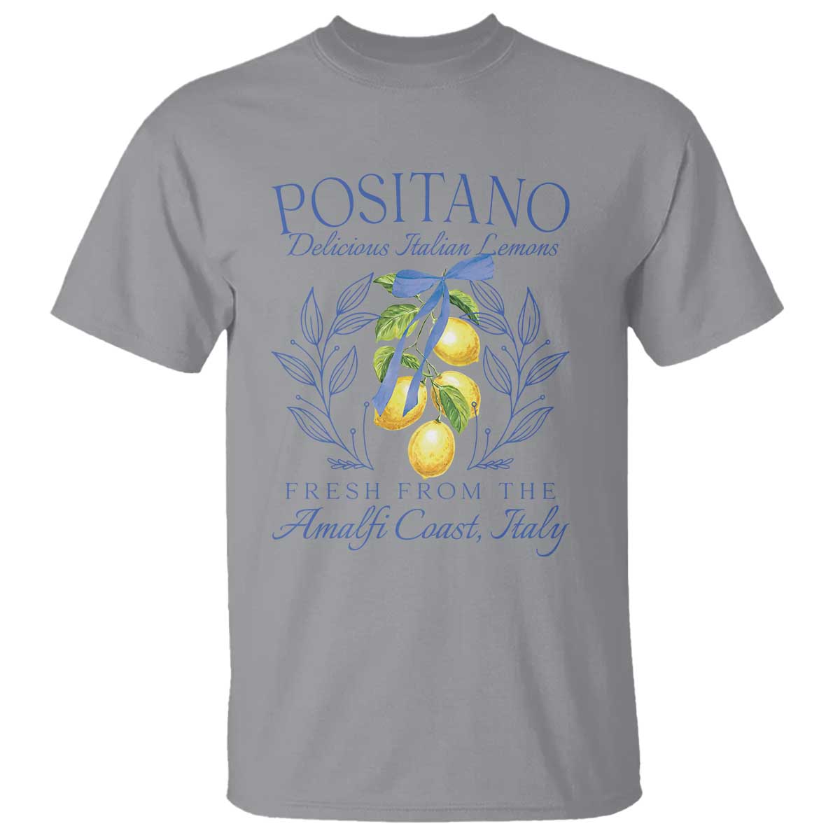 Positano Italy T Shirt Amalfi Coast Italian Lemons Town Italy Vacation TS10 Sport Gray Print Your Wear
