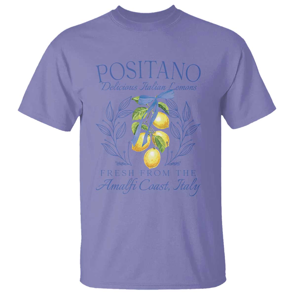 Positano Italy T Shirt Amalfi Coast Italian Lemons Town Italy Vacation TS10 Violet Print Your Wear