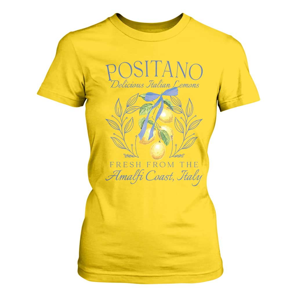 Positano Italy T Shirt For Women Amalfi Coast Italian Lemons Town Italy Vacation TS10 Daisy Print Your Wear