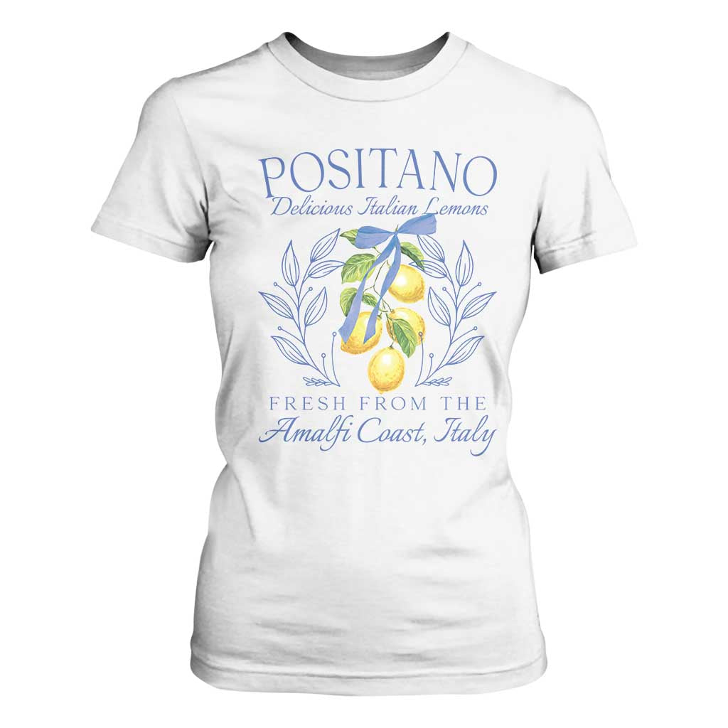 Positano Italy T Shirt For Women Amalfi Coast Italian Lemons Town Italy Vacation TS10 White Print Your Wear