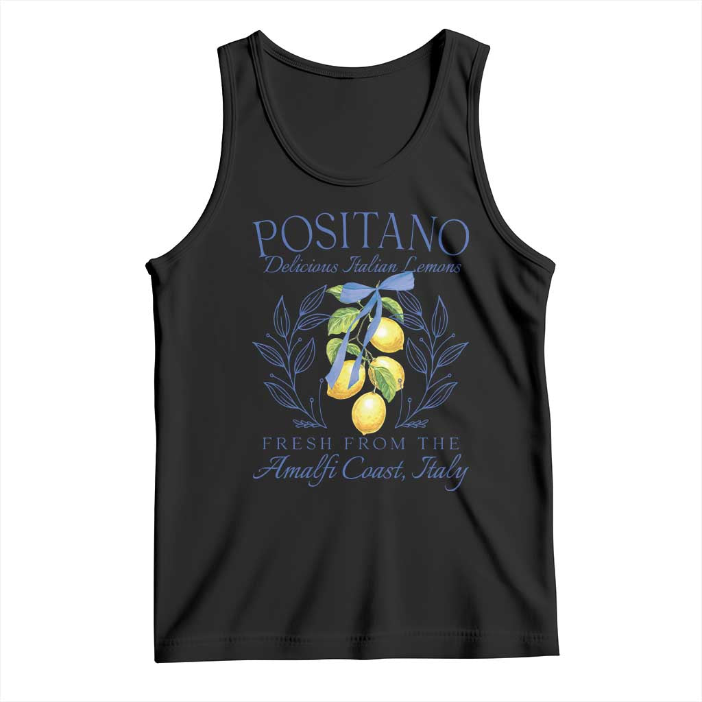 Positano Italy Tank Top Amalfi Coast Italian Lemons Town Italy Vacation TS10 Black Print Your Wear