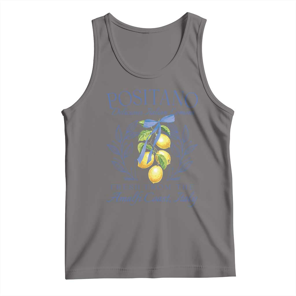Positano Italy Tank Top Amalfi Coast Italian Lemons Town Italy Vacation TS10 Deep Heather Print Your Wear