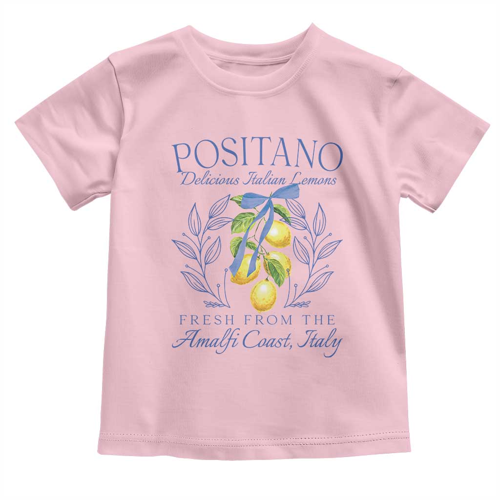 Positano Italy Toddler T Shirt Amalfi Coast Italian Lemons Town Italy Vacation TS10 Light Pink Print Your Wear