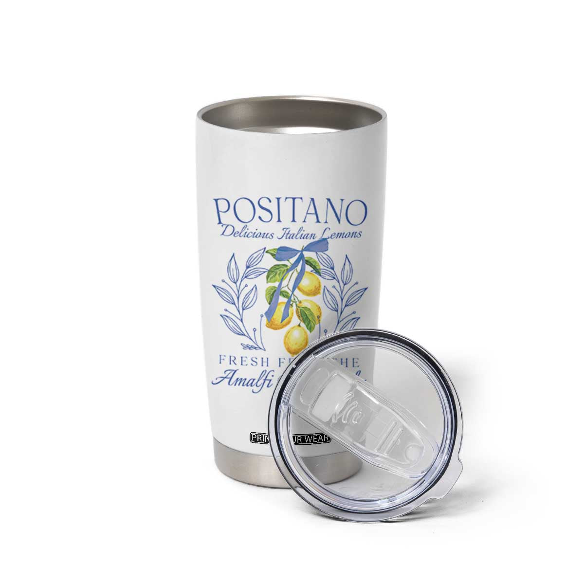 Positano Italy Tumbler Cup Amalfi Coast Italian Lemons Town Italy Vacation TS10 Print Your Wear