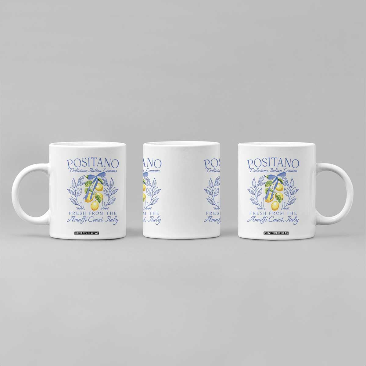Positano Italy Coffee Mug Amalfi Coast Italian Lemons Town Italy Vacation TS10 Print Your Wear