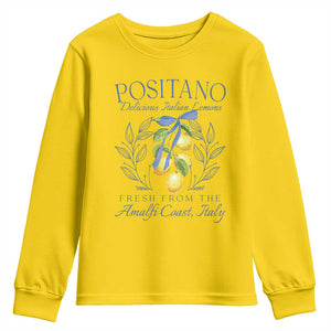 Positano Italy Youth Sweatshirt Amalfi Coast Italian Lemons Town Italy Vacation TS10 Daisy Print Your Wear