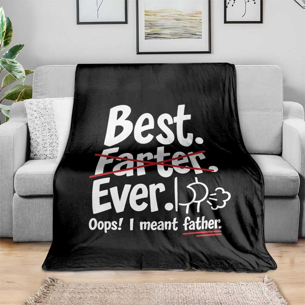 Retro Dad Worlds Best Farter I Mean Father Throw Blanket Funny Gag Gift Birthday Husband Dad Fathers Day