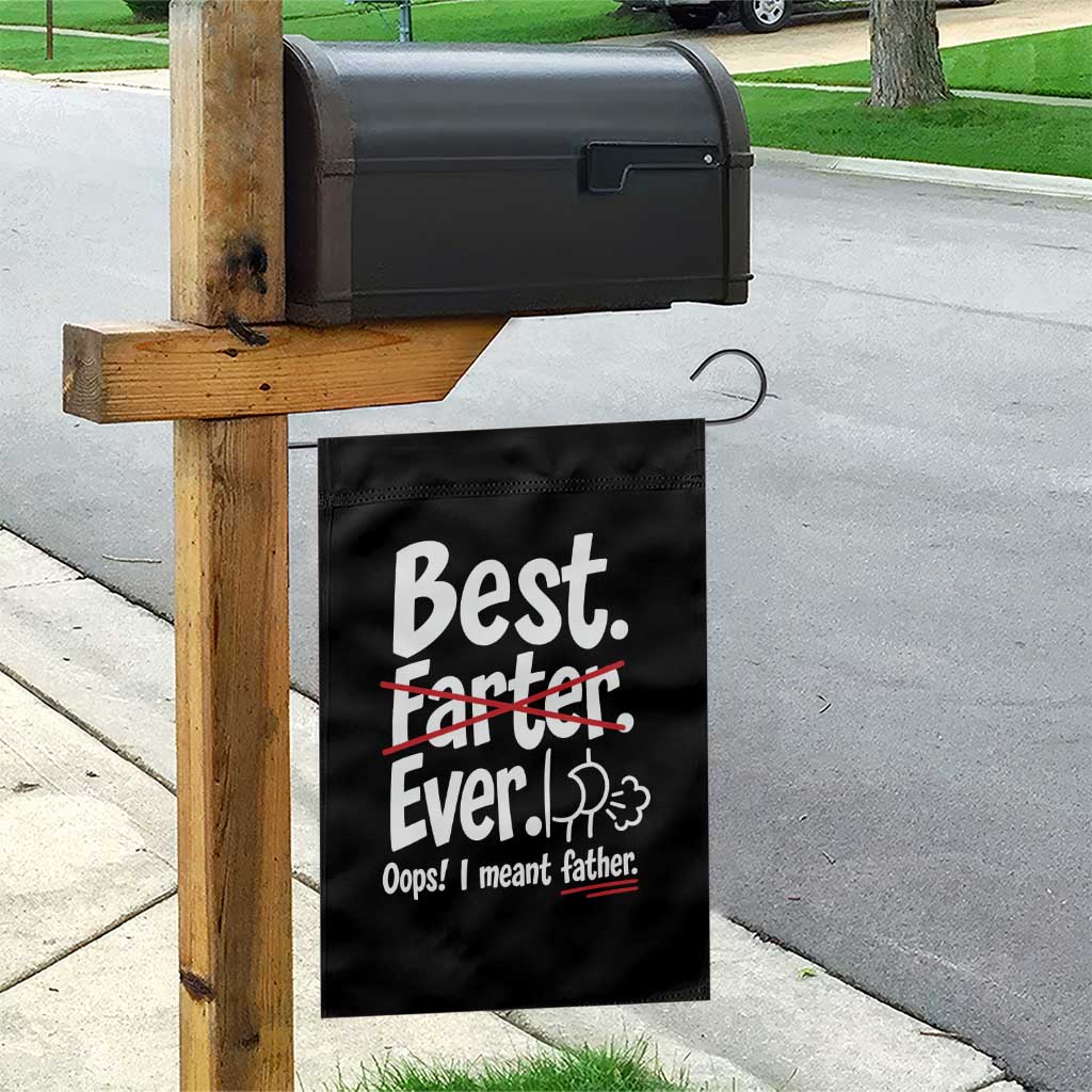 Retro Dad Worlds Best Farter I Mean Father Garden Flag Funny Gag Gift Birthday Husband Dad Fathers Day