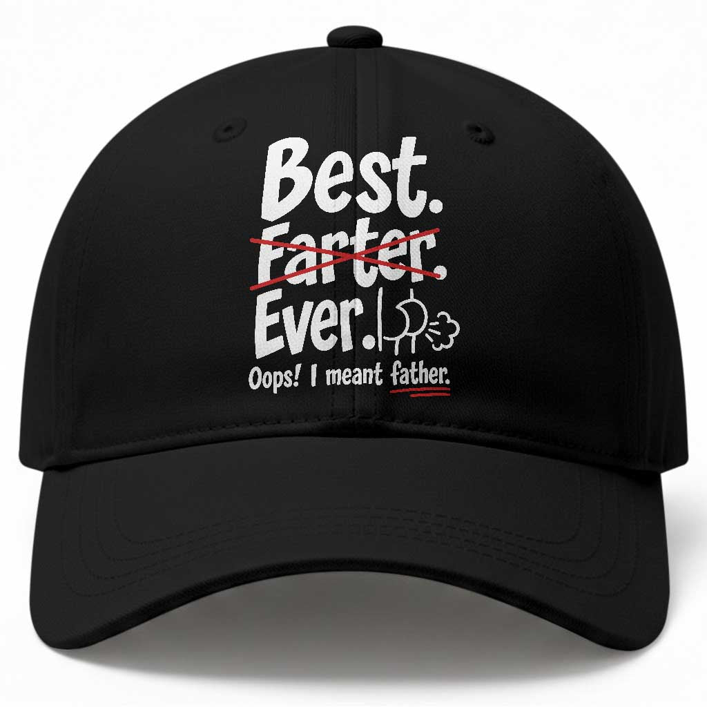 Retro Dad Worlds Best Farter I Mean Father Baseball Cap Funny Gag Gift Birthday Husband Dad Fathers Day