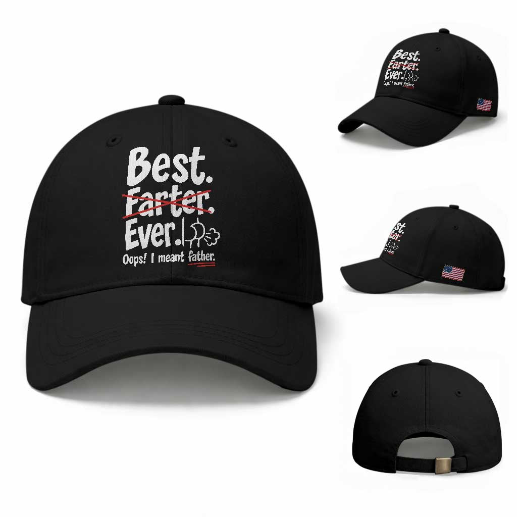 Retro Dad Worlds Best Farter I Mean Father Baseball Cap Funny Gag Gift Birthday Husband Dad Fathers Day