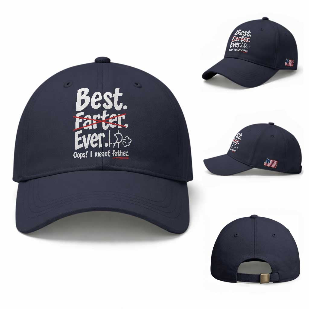 Retro Dad Worlds Best Farter I Mean Father Baseball Cap Funny Gag Gift Birthday Husband Dad Fathers Day