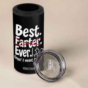 Retro Dad Worlds Best Farter I Mean Father 4 in 1 Can Cooler Tumbler Funny Gag Gift Birthday Husband Dad Fathers Day