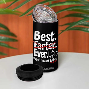 Retro Dad Worlds Best Farter I Mean Father 4 in 1 Can Cooler Tumbler Funny Gag Gift Birthday Husband Dad Fathers Day