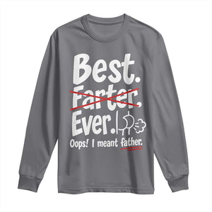 Retro Dad Worlds Best Farter I Mean Father Long Sleeve Shirt Funny Gag Gift Birthday Husband Dad Fathers Day