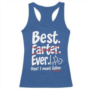 Retro Dad Worlds Best Farter I Mean Father Racerback Tank Top Funny Gag Gift Birthday Husband Dad Fathers Day