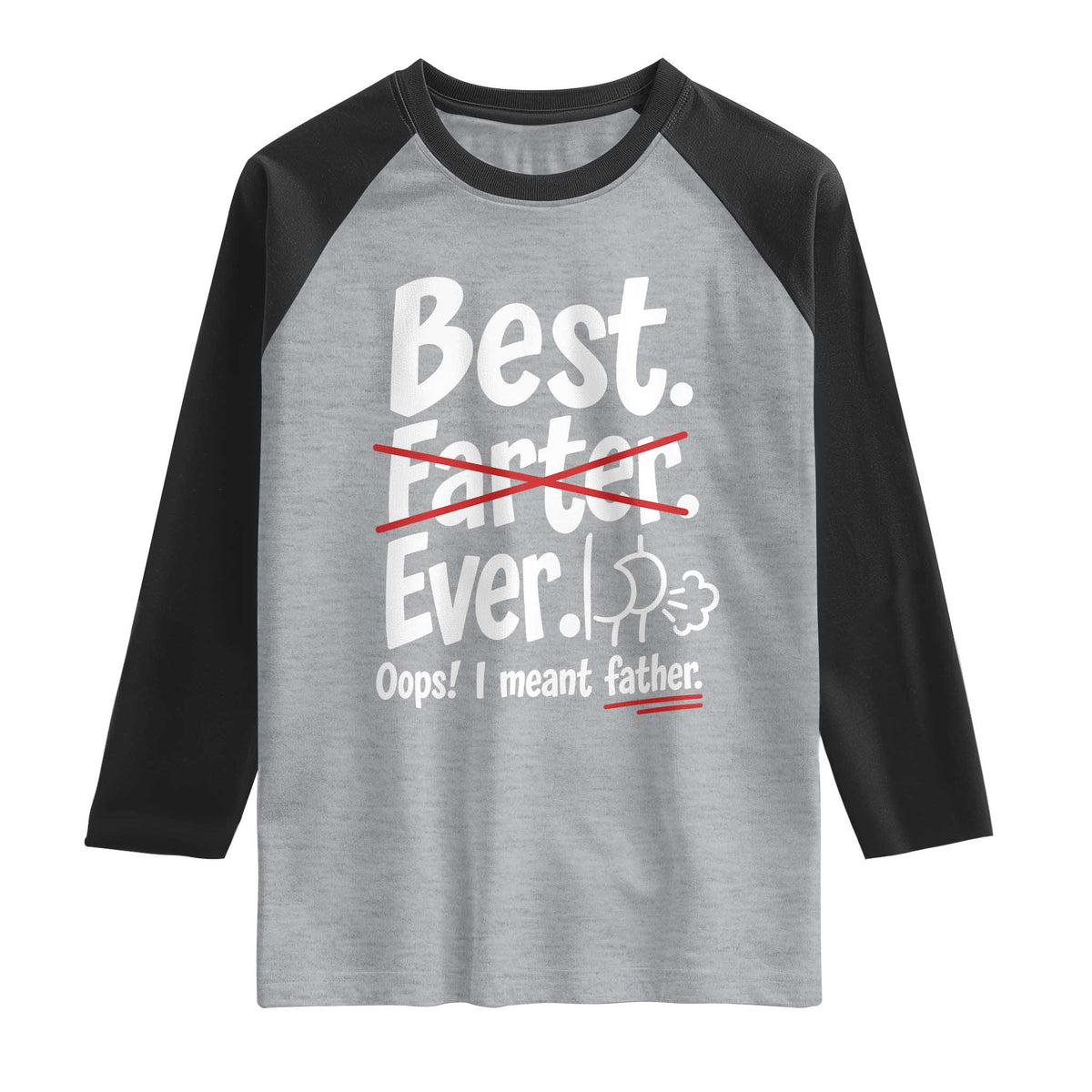 Retro Dad Worlds Best Farter I Mean Father Raglan Shirt Funny Gag Gift Birthday Husband Dad Fathers Day