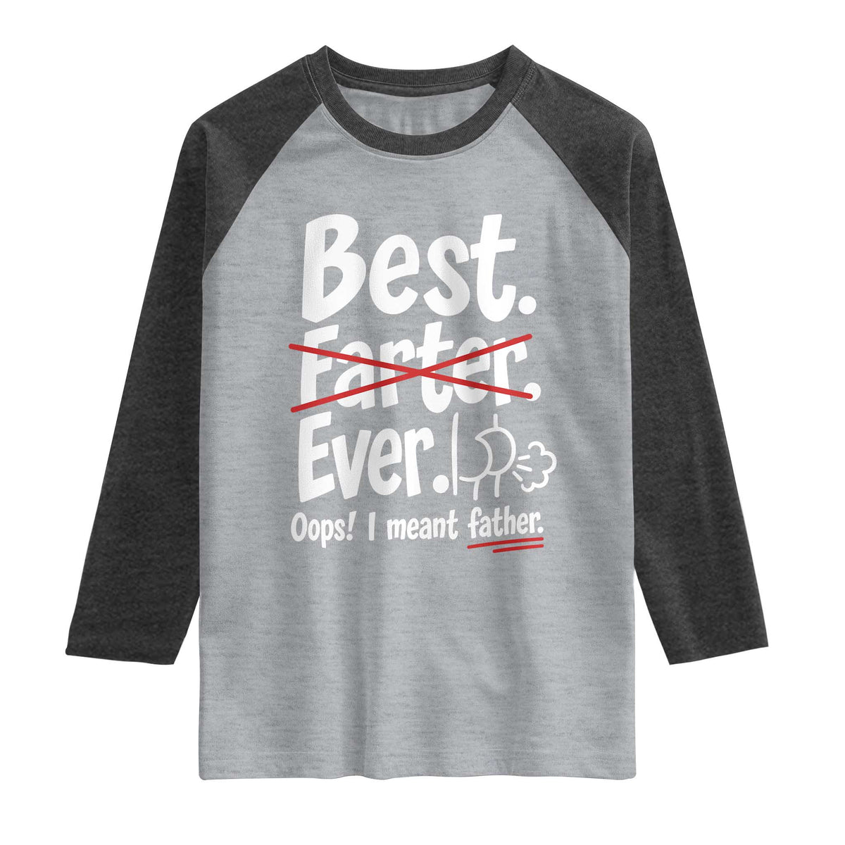 Retro Dad Worlds Best Farter I Mean Father Raglan Shirt Funny Gag Gift Birthday Husband Dad Fathers Day