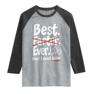 Retro Dad Worlds Best Farter I Mean Father Raglan Shirt Funny Gag Gift Birthday Husband Dad Fathers Day