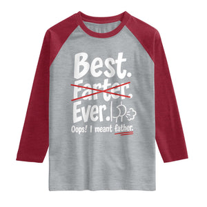 Retro Dad Worlds Best Farter I Mean Father Raglan Shirt Funny Gag Gift Birthday Husband Dad Fathers Day
