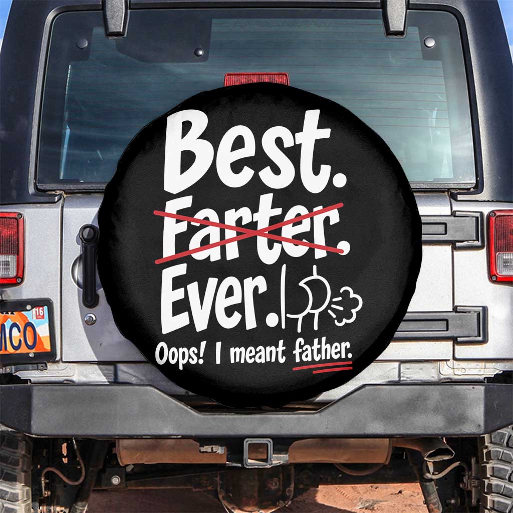 Retro Dad Worlds Best Farter I Mean Father Spare Tire Cover Funny Gag Gift Birthday Husband Dad Fathers Day TS10 No hole Black Print Your Wear
