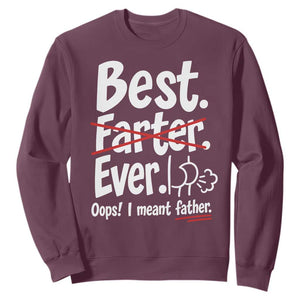Retro Dad Worlds Best Farter I Mean Father Sweatshirt Funny Gag Gift Birthday Husband Dad Fathers Day