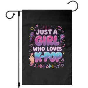 Kpop Lover Garden Flag Just a Girl Who Loves K-Pop Korean Music