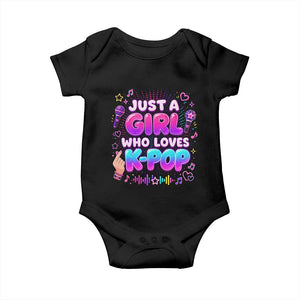 Kpop Lover Baby Onesie Just a Girl Who Loves K-Pop Korean Music