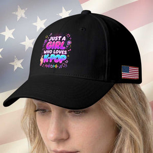 Kpop Lover Baseball Cap Just a Girl Who Loves K-Pop Korean Music