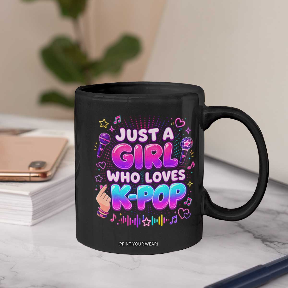 Kpop Lover Coffee Mug Just a Girl Who Loves K-Pop Korean Music