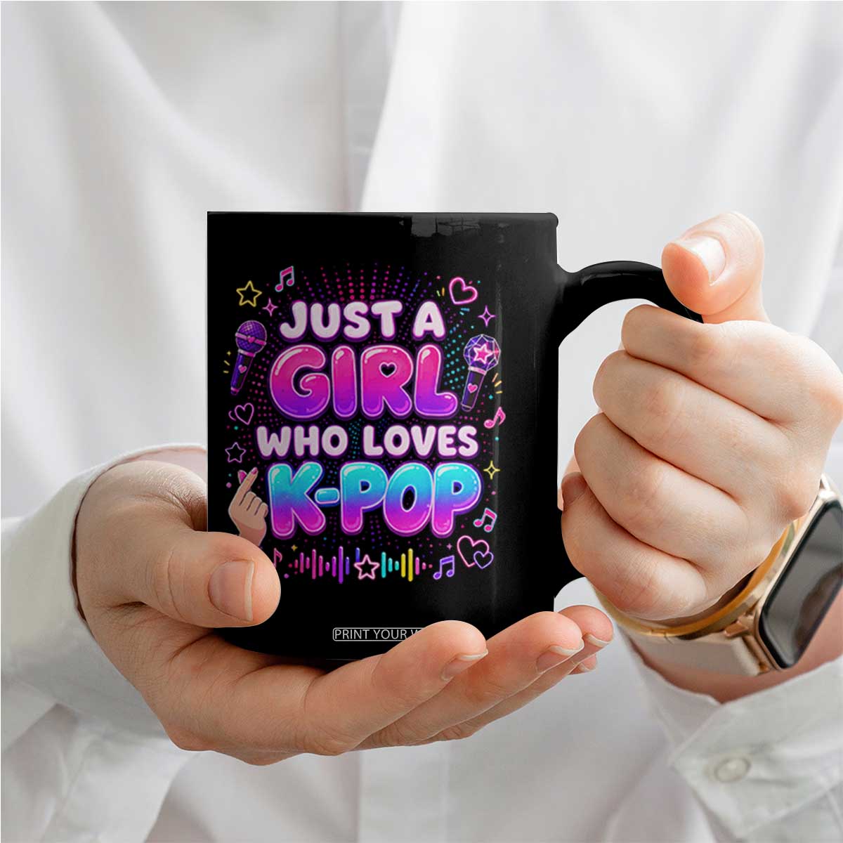 Kpop Lover Coffee Mug Just a Girl Who Loves K-Pop Korean Music