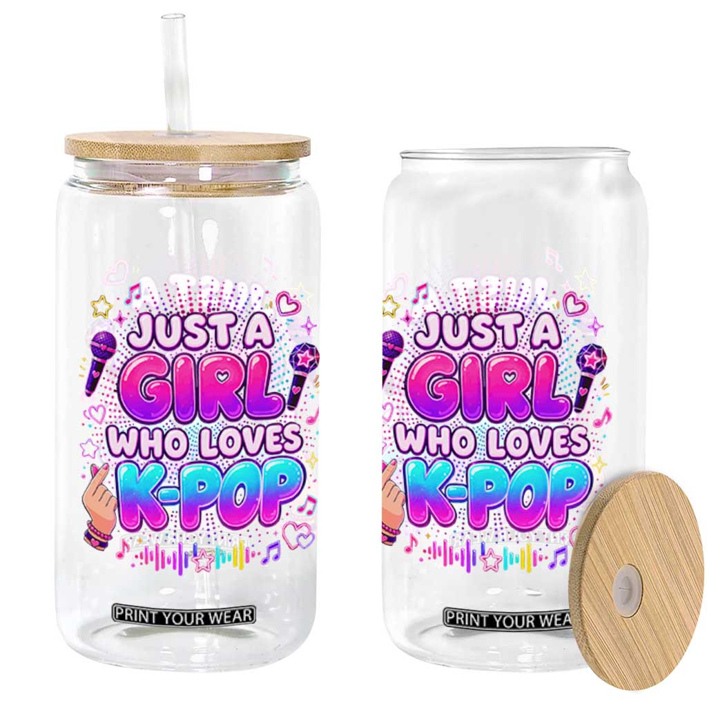 Kpop Lover Glass Can Just a Girl Who Loves K-Pop Korean Music