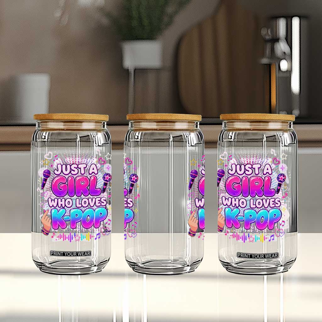 Kpop Lover Glass Can Just a Girl Who Loves K-Pop Korean Music