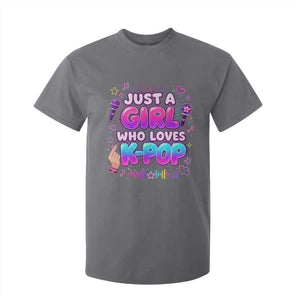 Kpop Lover T Shirt For Kid Just a Girl Who Loves K-Pop Korean Music