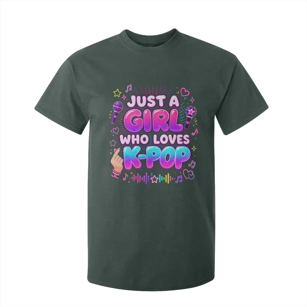 Kpop Lover T Shirt For Kid Just a Girl Who Loves K-Pop Korean Music