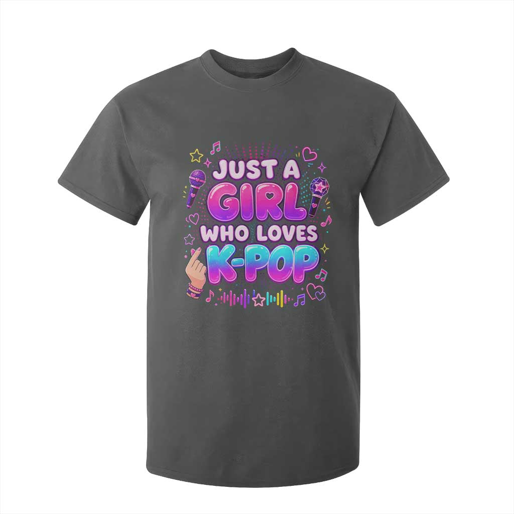 Kpop Lover T Shirt For Kid Just a Girl Who Loves K-Pop Korean Music