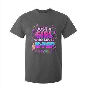 Kpop Lover T Shirt For Kid Just a Girl Who Loves K-Pop Korean Music