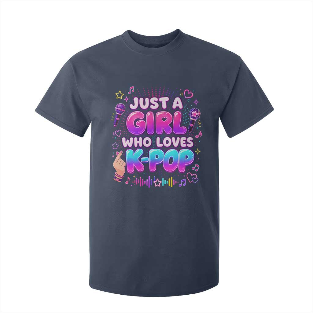 Kpop Lover T Shirt For Kid Just a Girl Who Loves K-Pop Korean Music