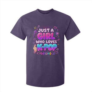 Kpop Lover T Shirt For Kid Just a Girl Who Loves K-Pop Korean Music